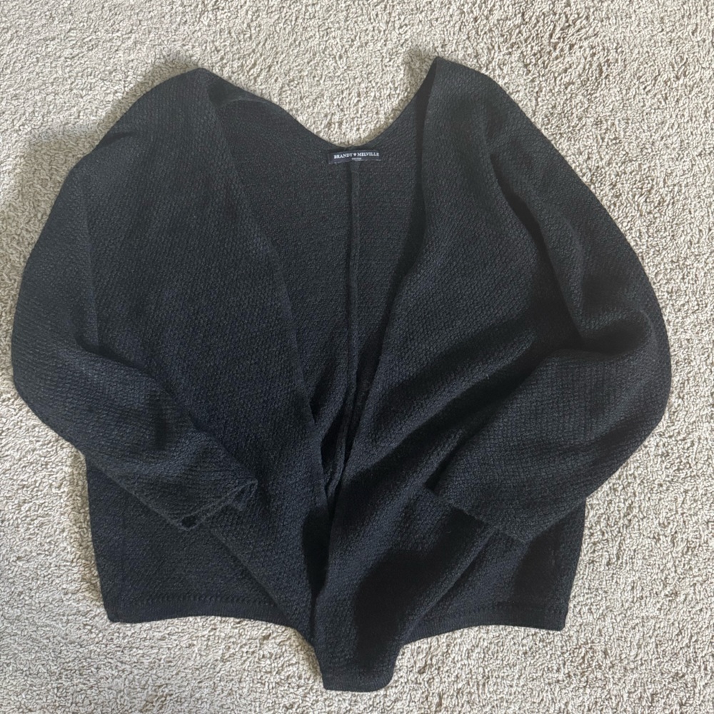 Brandy Melville Black Open Front Cardigan